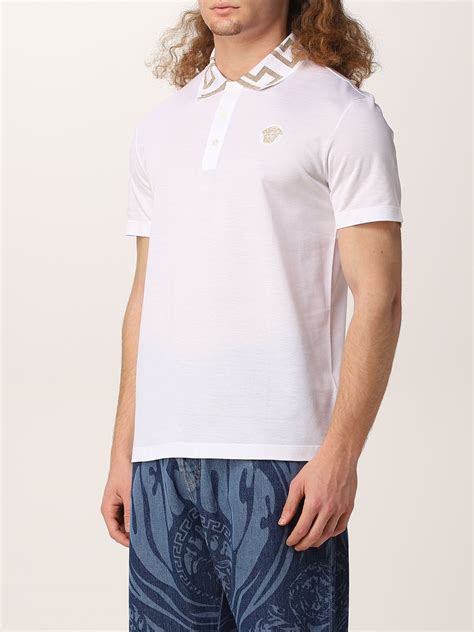 versace polo white|Versace polo shirts for men.